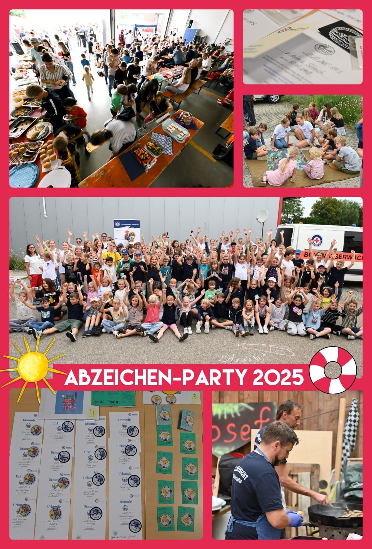 Bildercollage unserer Abzeichenparty